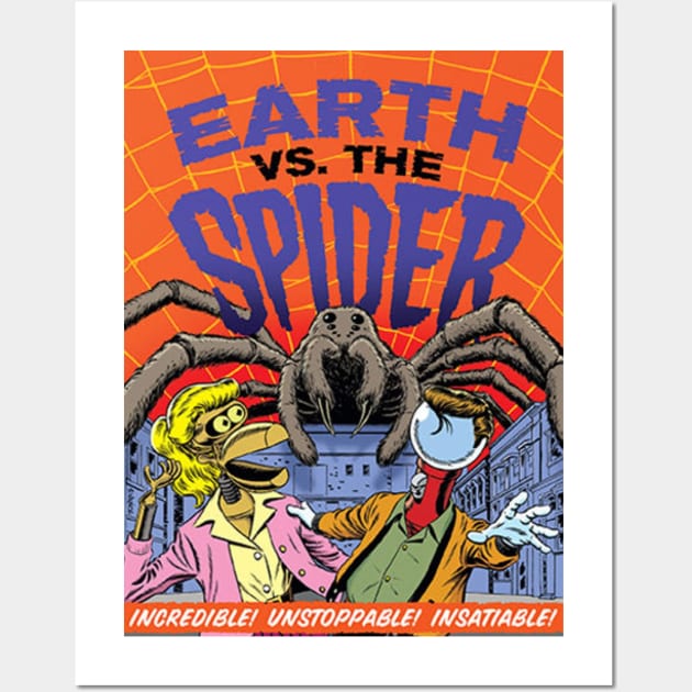 MST3K Mystery Science Promotional Artwork - Earth vs the Spider Wall Art by Starbase79